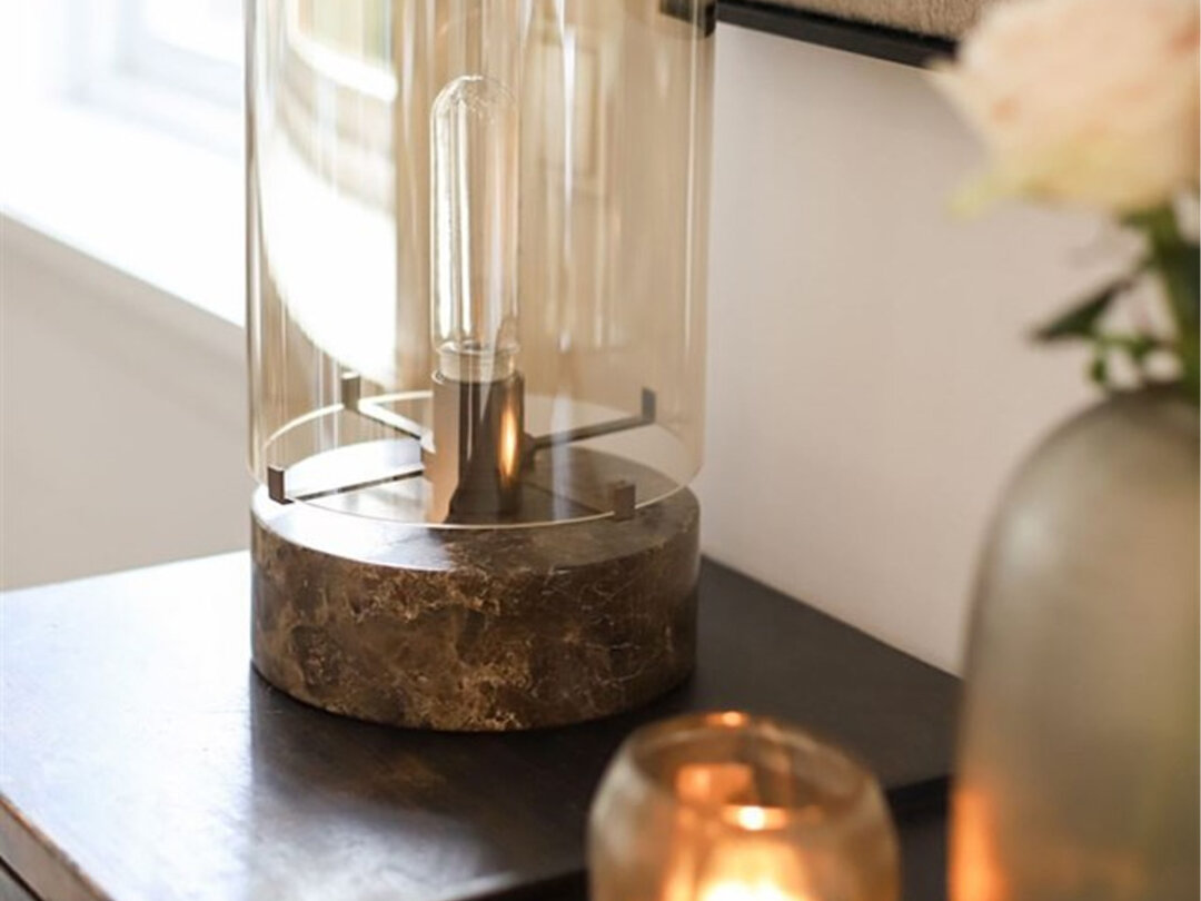 Tafellamp Eve Cilinder marble