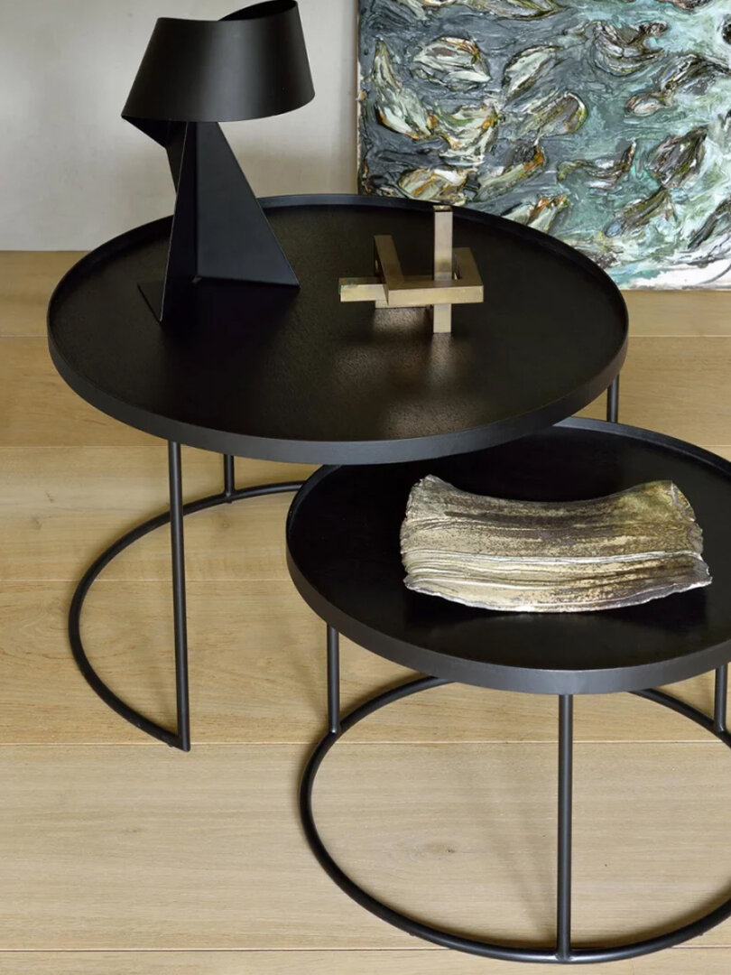 Rond dienblad salontafel set - S/L