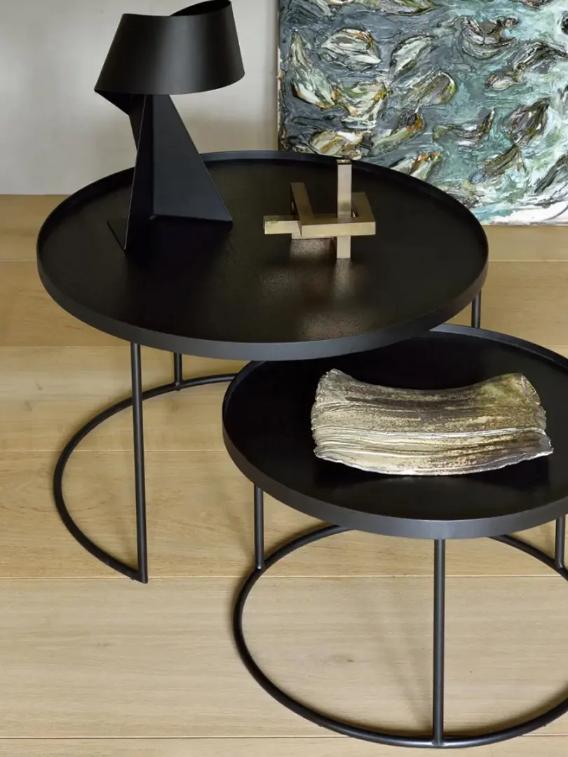 Rond dienblad salontafel set - S/L