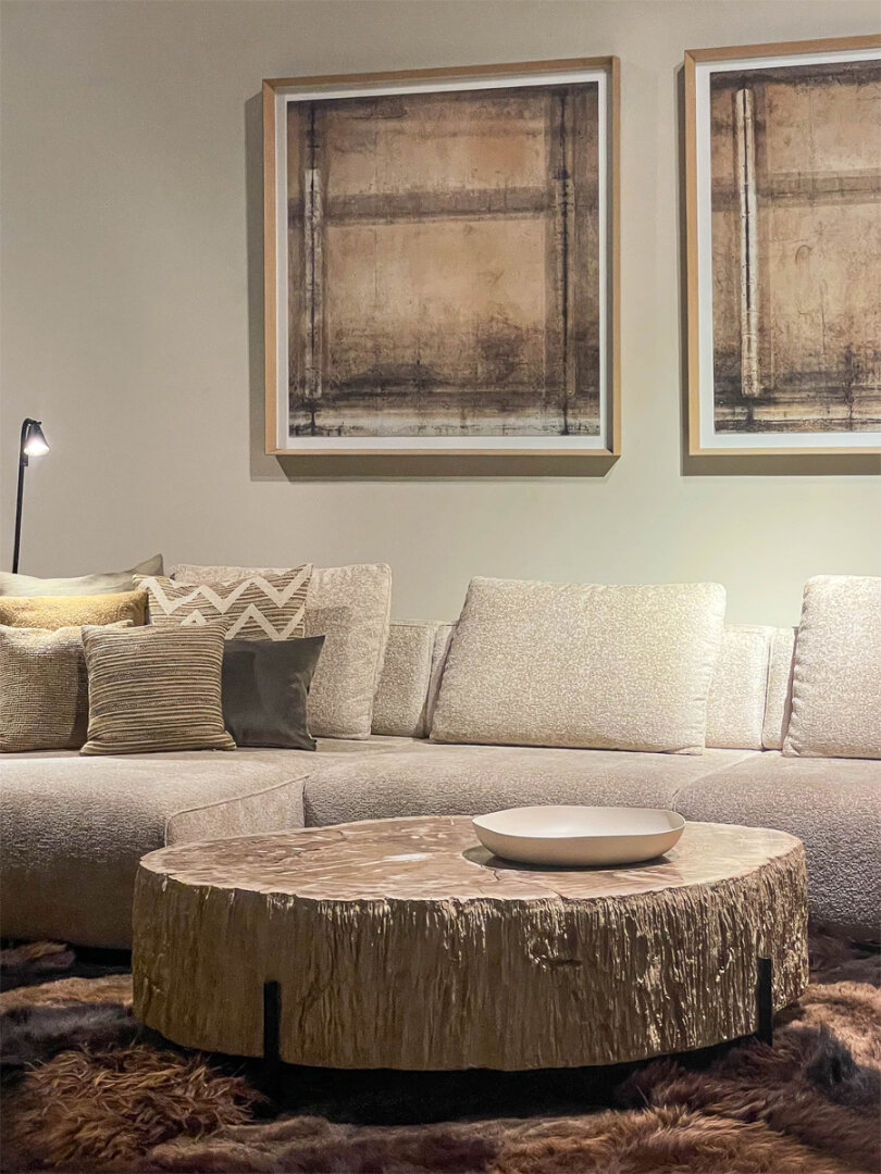 Salontafel versteend hout