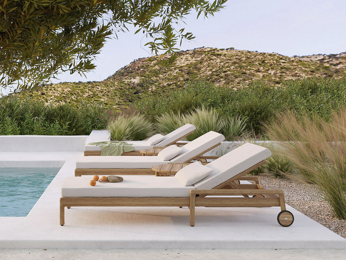 Jack outdoor verstelbaar ligbed - off white