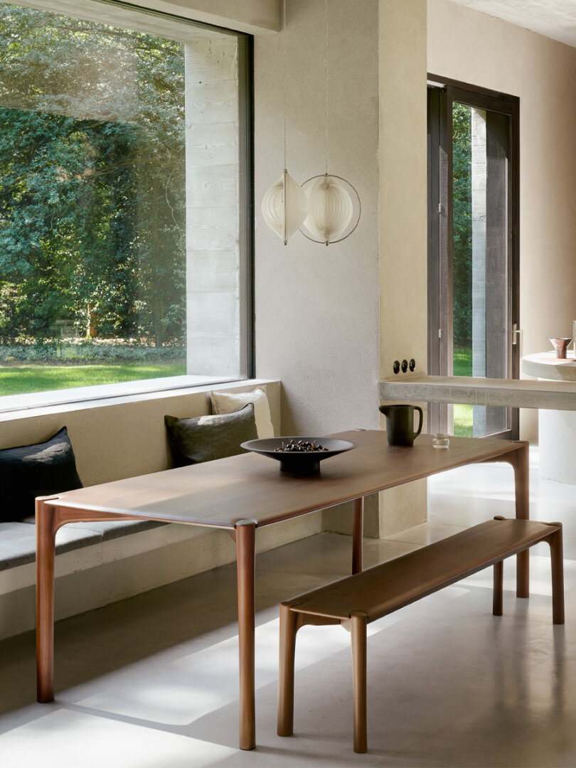 Eettafel PI - bruin teakhout