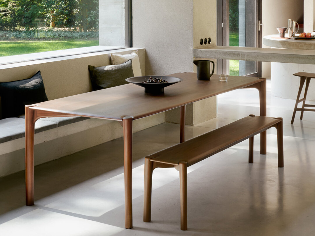 Eettafel PI - bruin teakhout