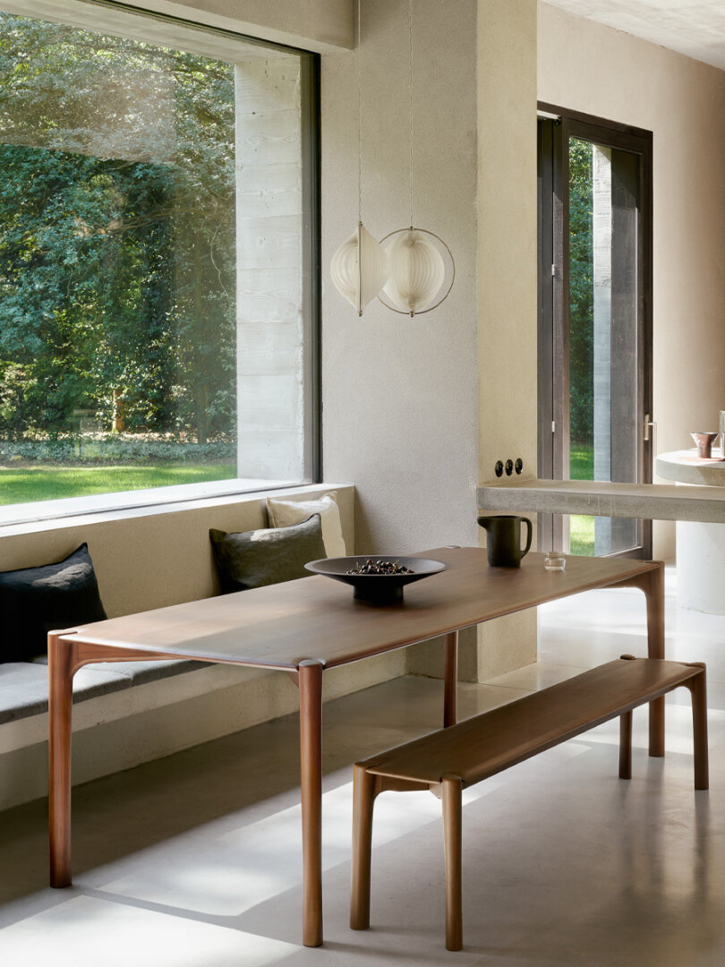 Eettafel PI - bruin teakhout